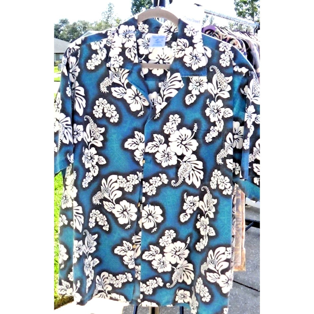 Men's Shirt XL Button Down Hana Fashion Hawaiian Shirt #060